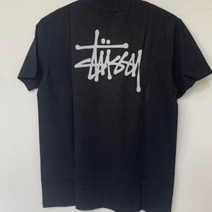 STUSSY black printed short-sleeved T-shirt 🖤